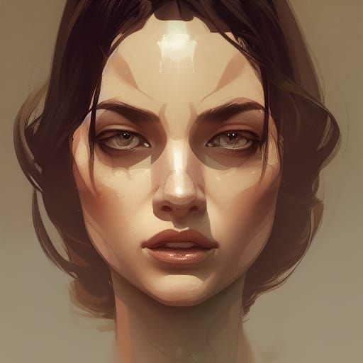Detailed Portrait: Road Work Ahead, Digital Art