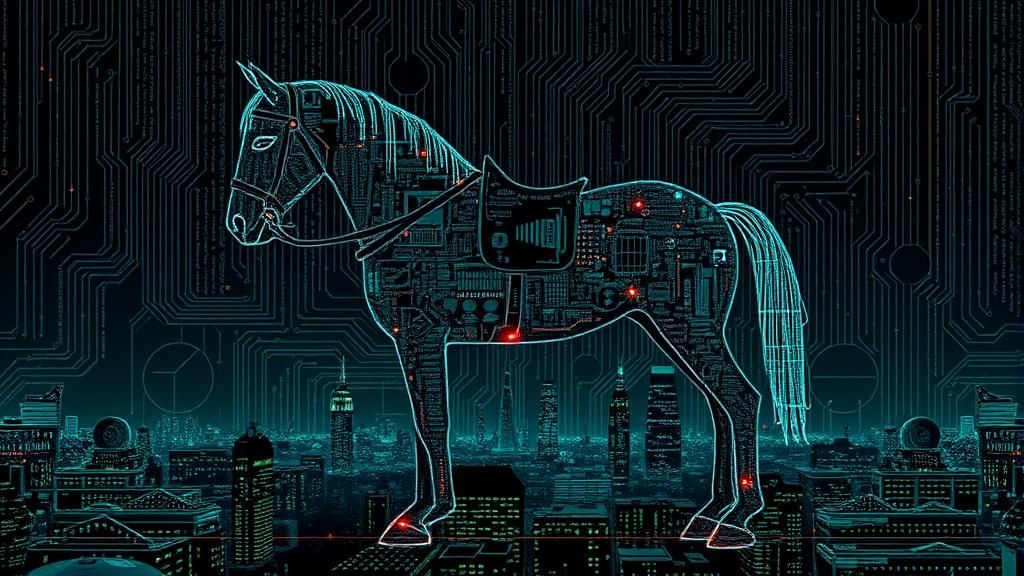 Digital Trojan Horse Concept Art