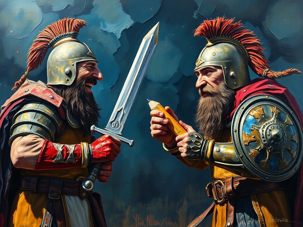 Warriors Clash: Sword Dominates Broken Pencil