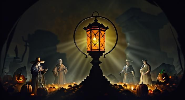 Ancient Halloween Celebration: Cinematic Film Still