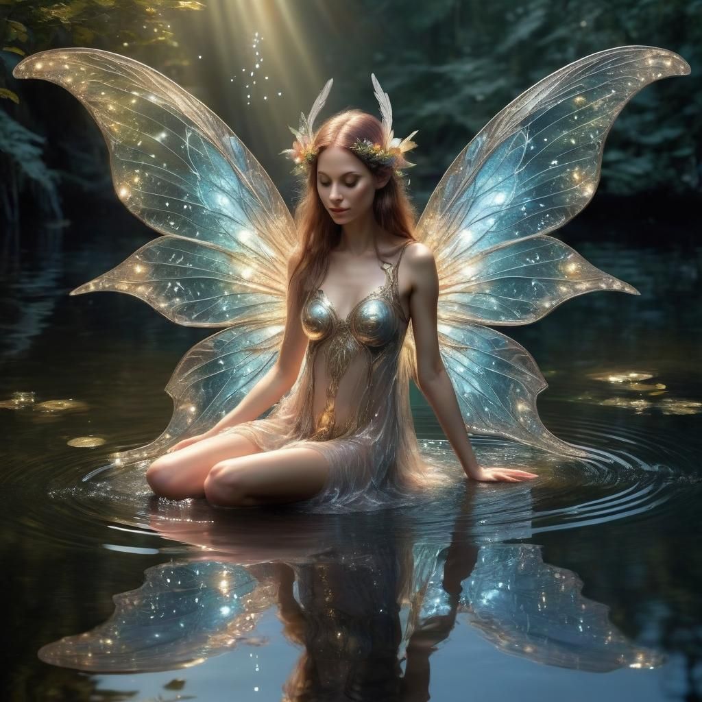 Sparkling Fairy with Reflective Wings