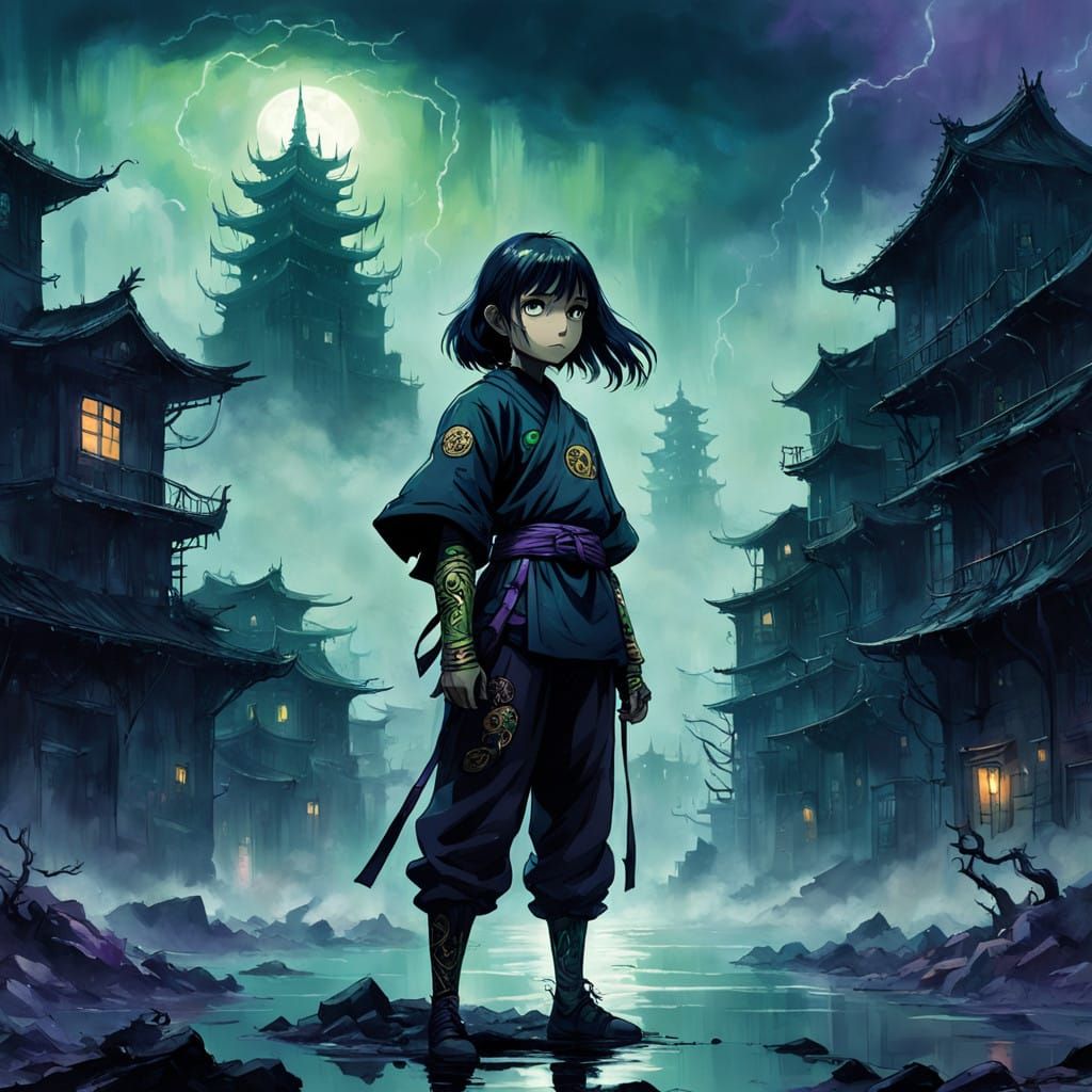 Martial Arts Goddess Unleashes Cosmic Fury in Dark Urban Dre...