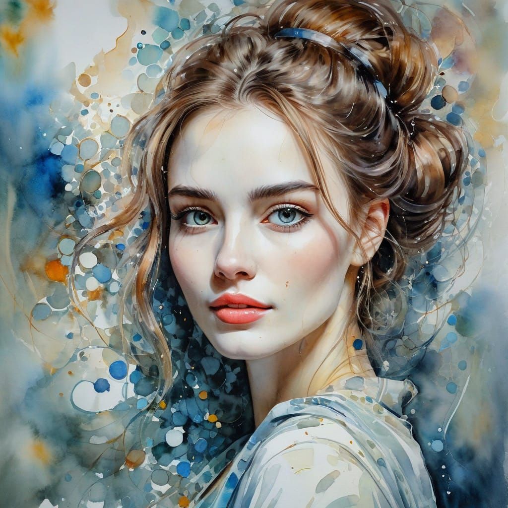 Watercolor, pastel colors...