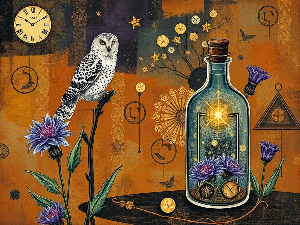 Summer Night Dreamscape in Vibrant Art Deco Style