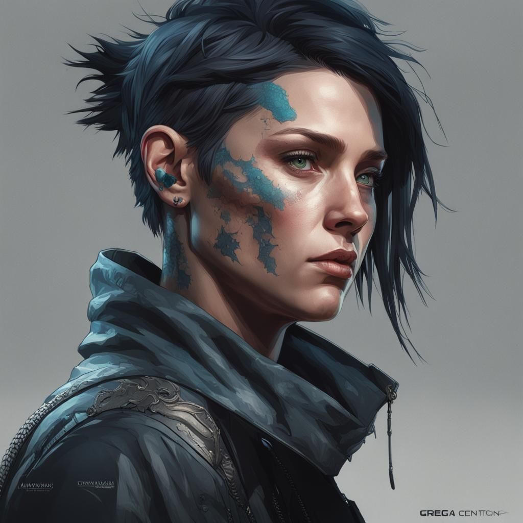 Lisbeth Salander Portrait in Artstation Style