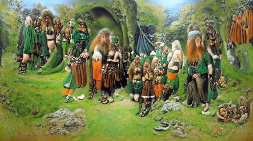 Celtic, Dwarven, and Elven Costume Designs