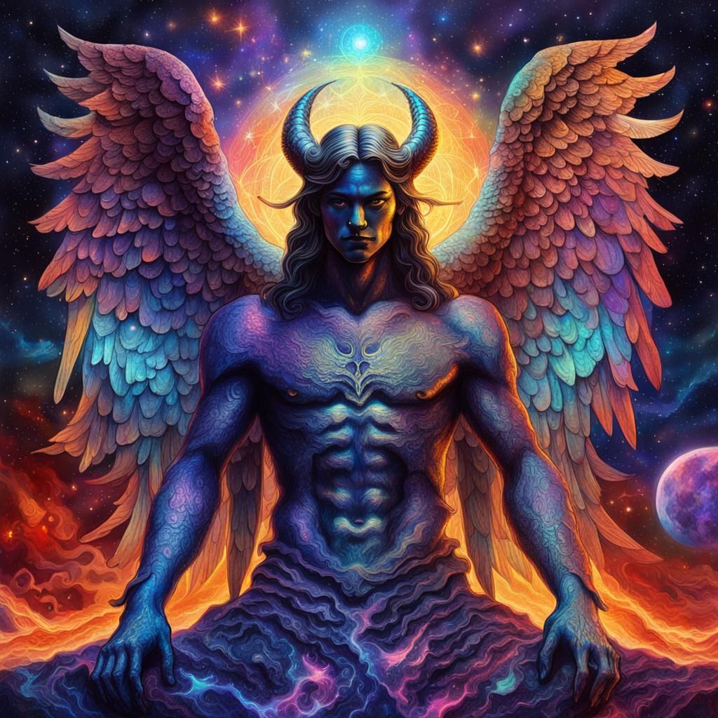 Lucifer the Fallen Angel in Astral Hologram