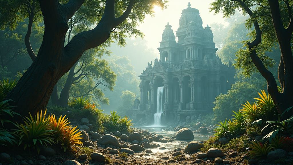 Exotic Jungle Temple Ruins in Unreal Engine