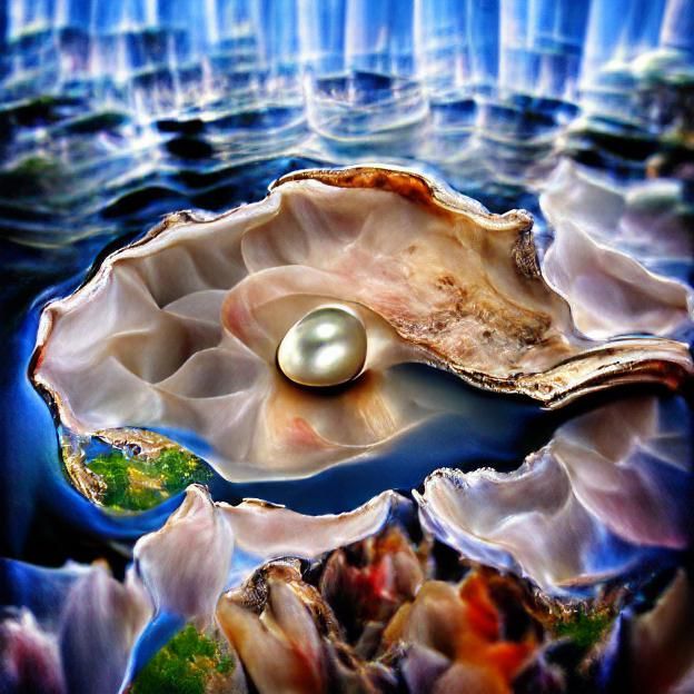 Detailed Digital Render of an Oyster Shell
