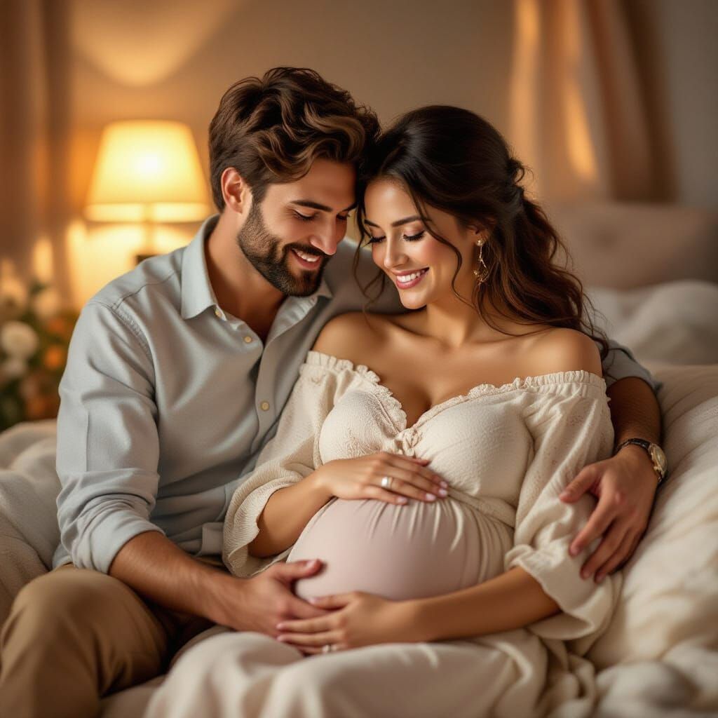 Couple Shares Intimate Moment, Wife 12 Weeks Pregnant