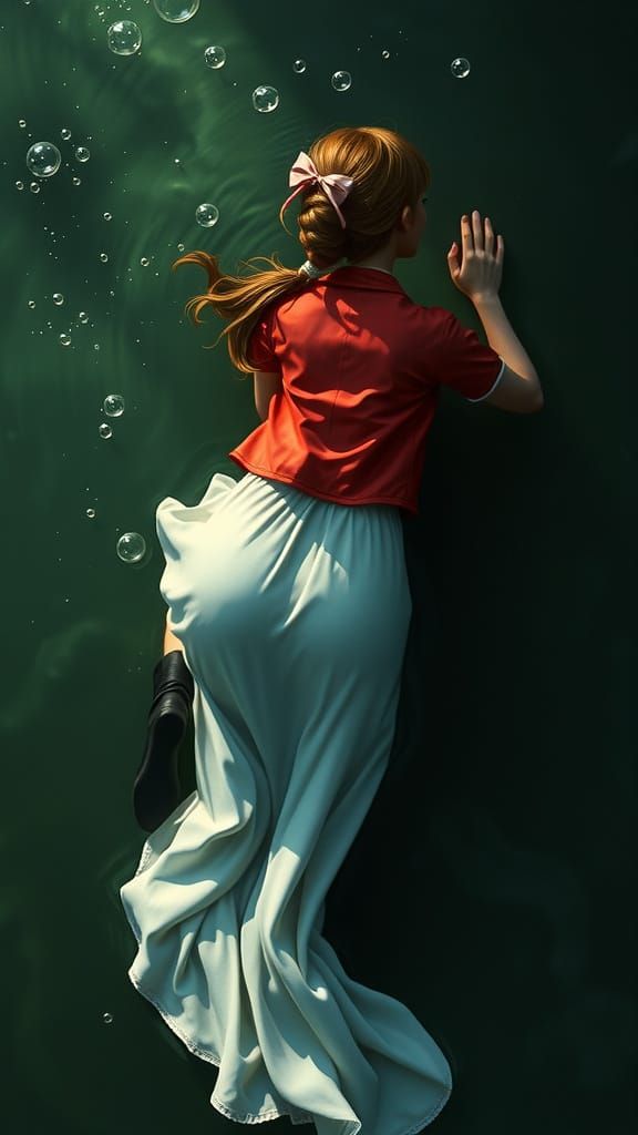 Ethereal Goddess Sinks into the Life Stream