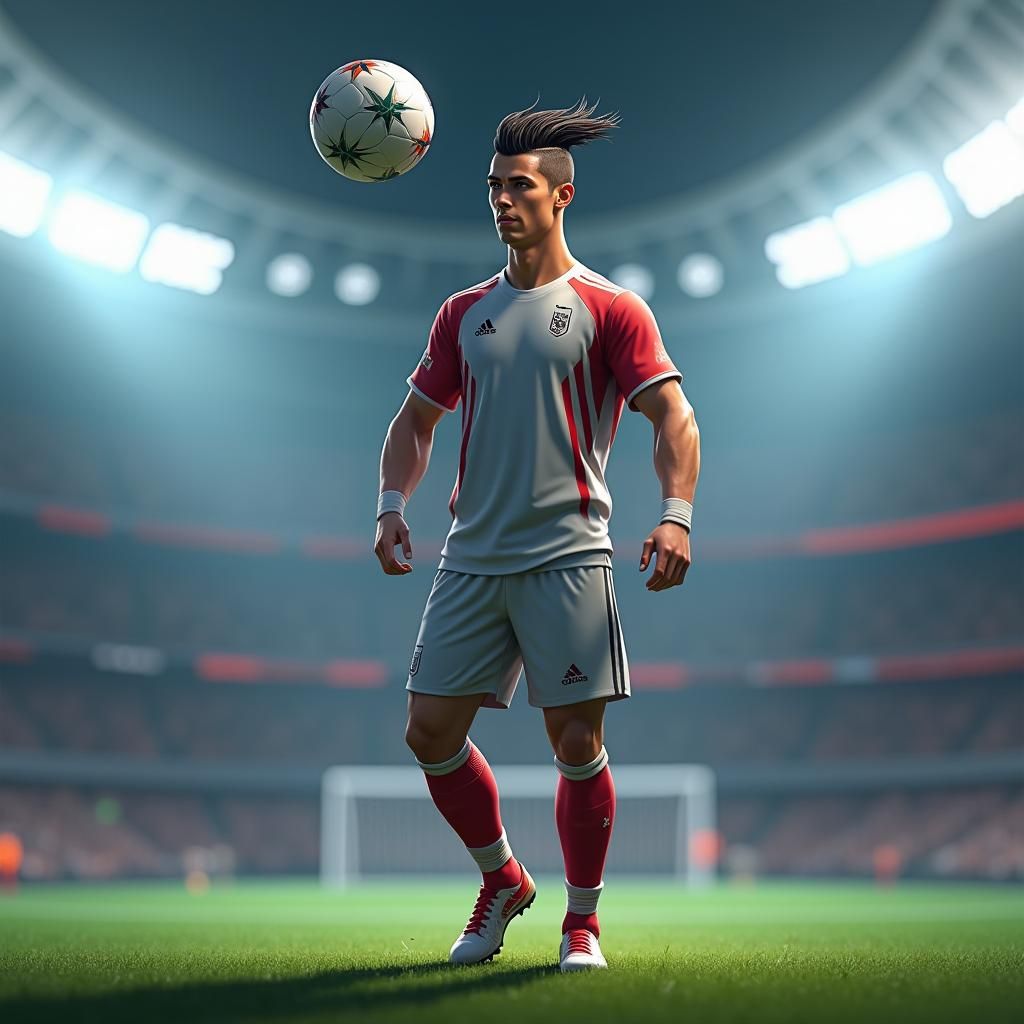 Cristiano Ronaldo: Heroic Soccer Anime Art