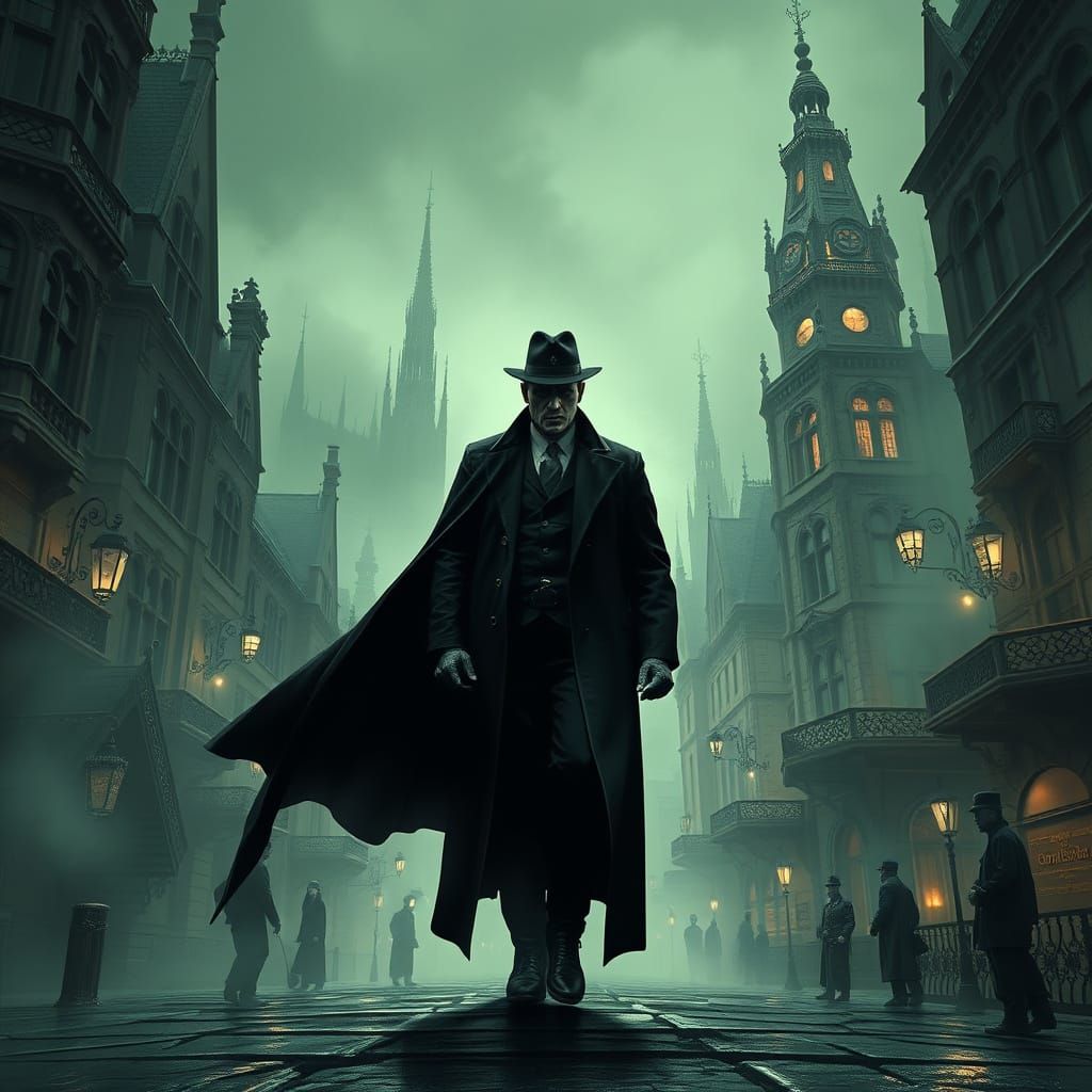 Dracula as Police Officer in Victorian City