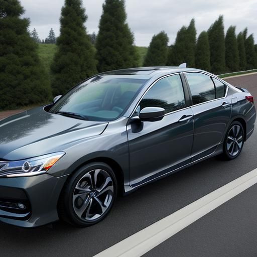 Woman Driving a Honda Accord in High Resolution