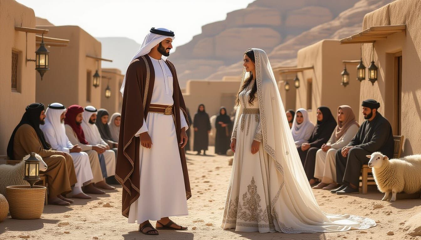 Ancient Desert Village: Islamic Tribal Wedding Scene