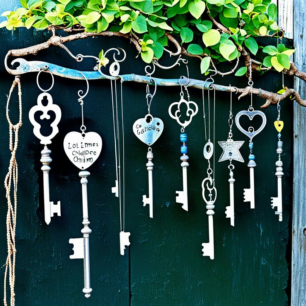 Rustic Wind Chimes Made of Old Keys