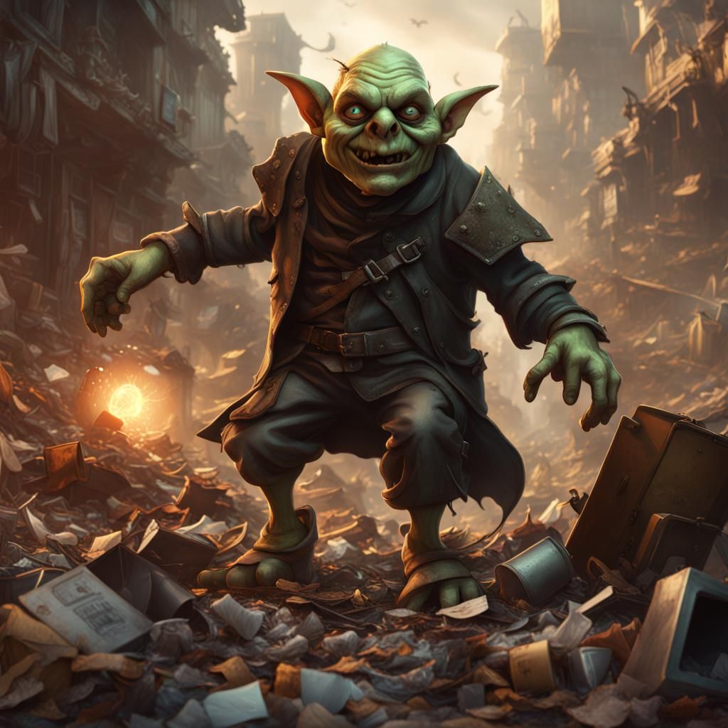 Giddy Goblin Plays in Trash Horde