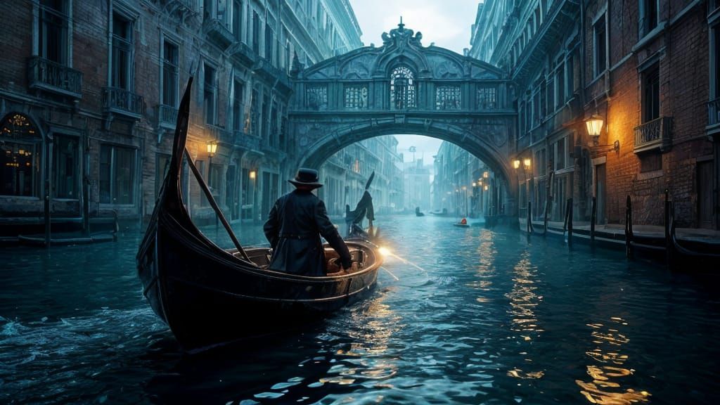 Venice Detectives Confront Deep Ones in the Moonlight