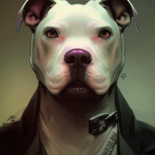 Johnny the Serious pitbull