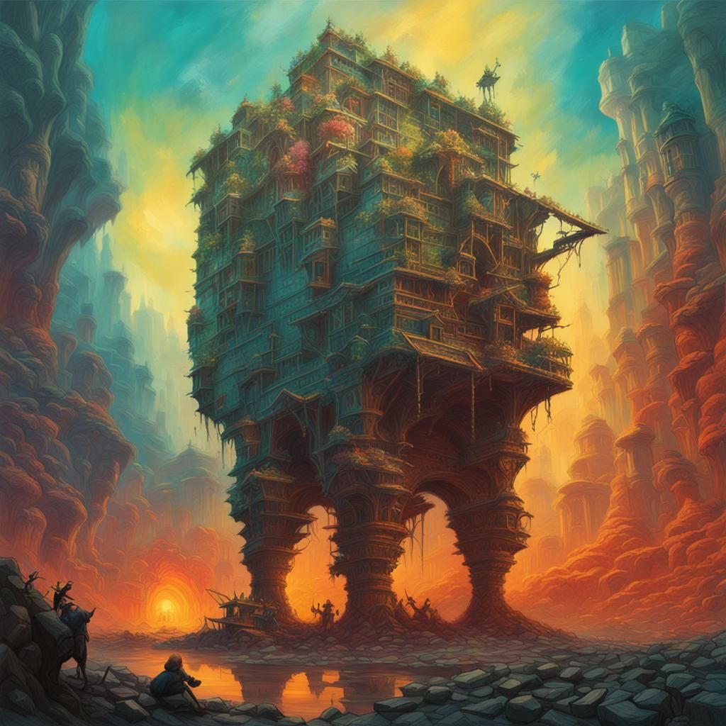 Colorful Fortnite Cartoon in Surrealist Style