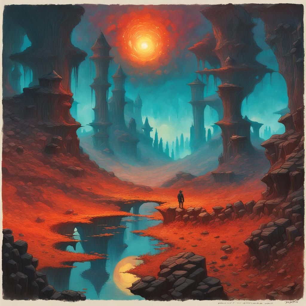 Surreal Landscape by Beksinski and Simonetti