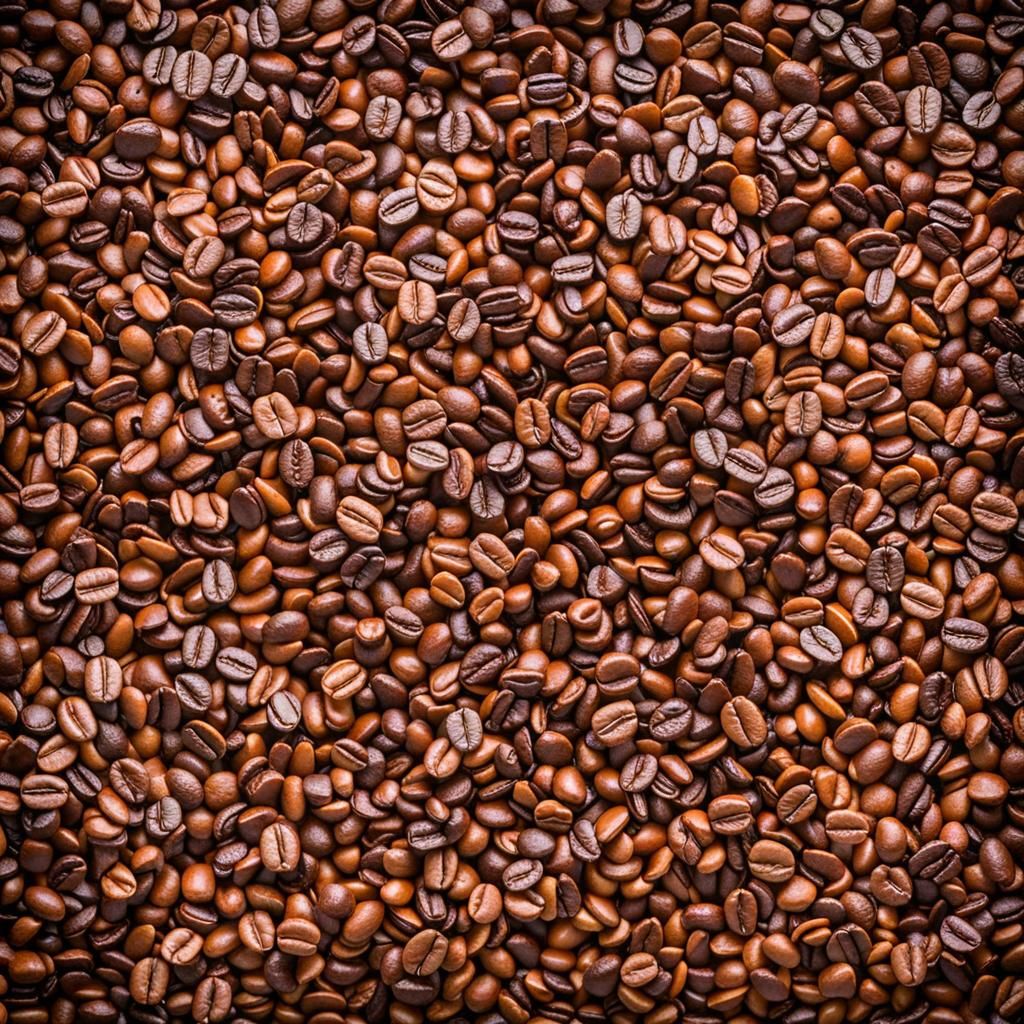 Detailed Coffee Art Pattern Viewed From Above