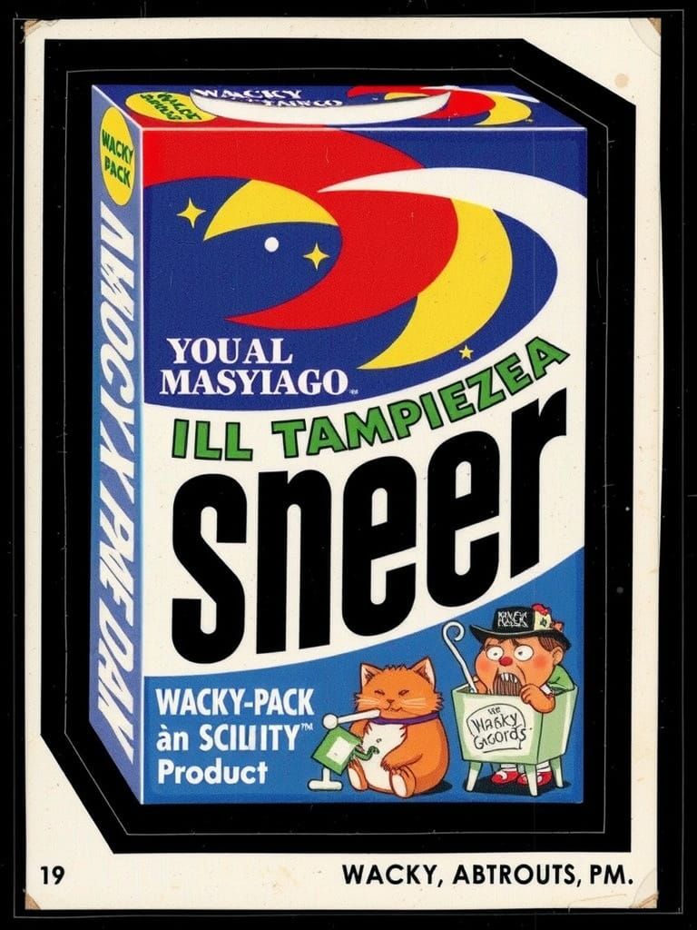 Wacky Pack Trading Card in Sin City Style