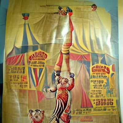 Classic Vintage Circus Poster Illustration