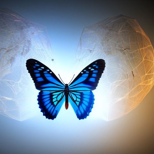 Butterfly Metamorphosis in Sci-Fi Hyperrealism