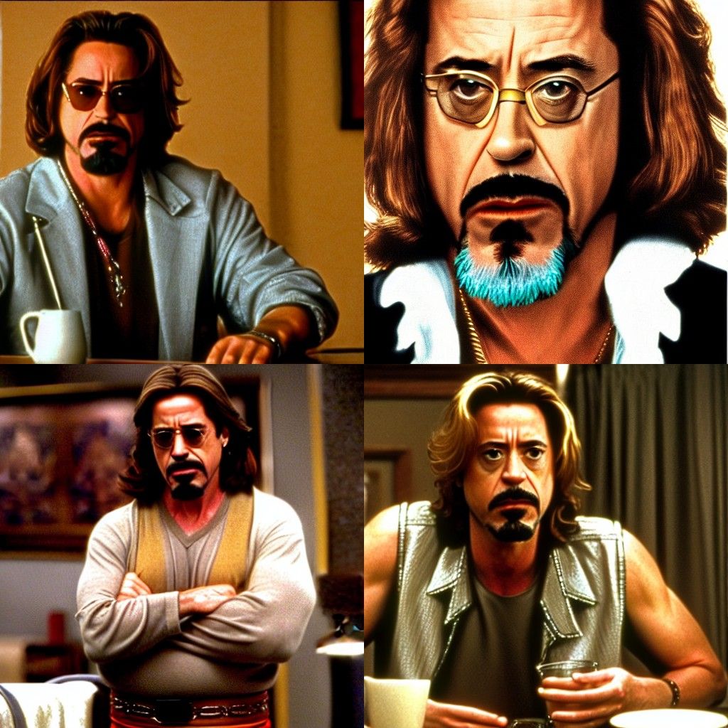 Robert Downey Jr. as The Dude in Big Lebowski