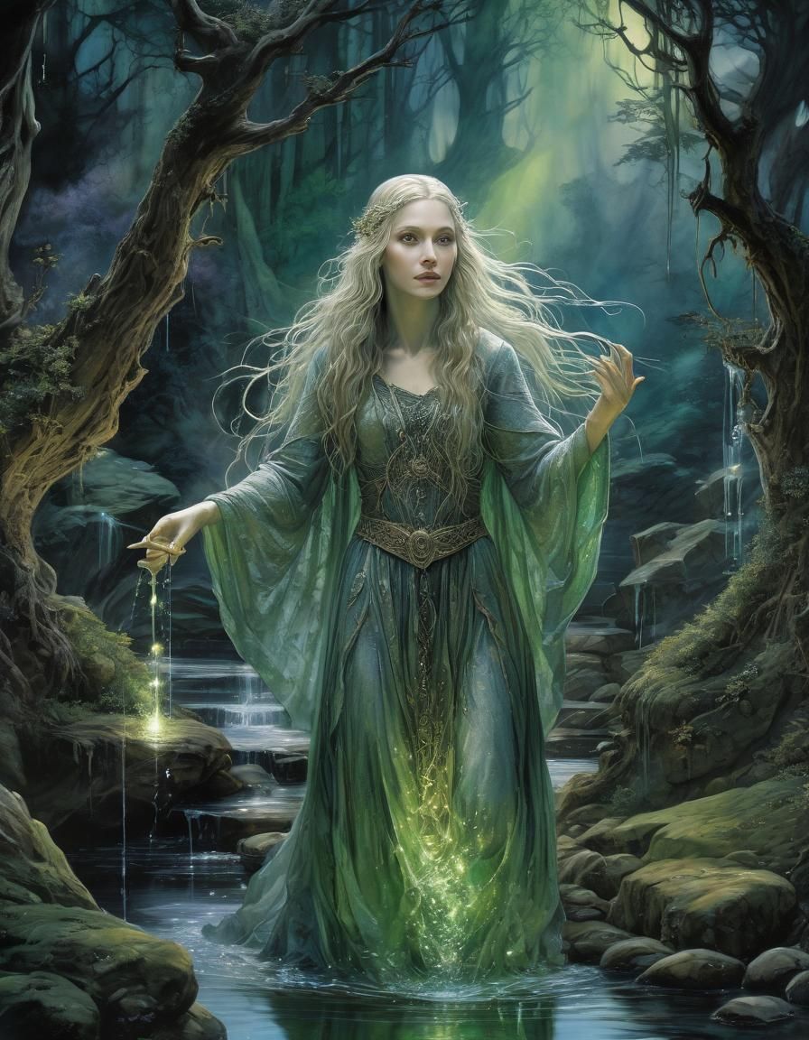 Galadriel in Mystical Forest Glade