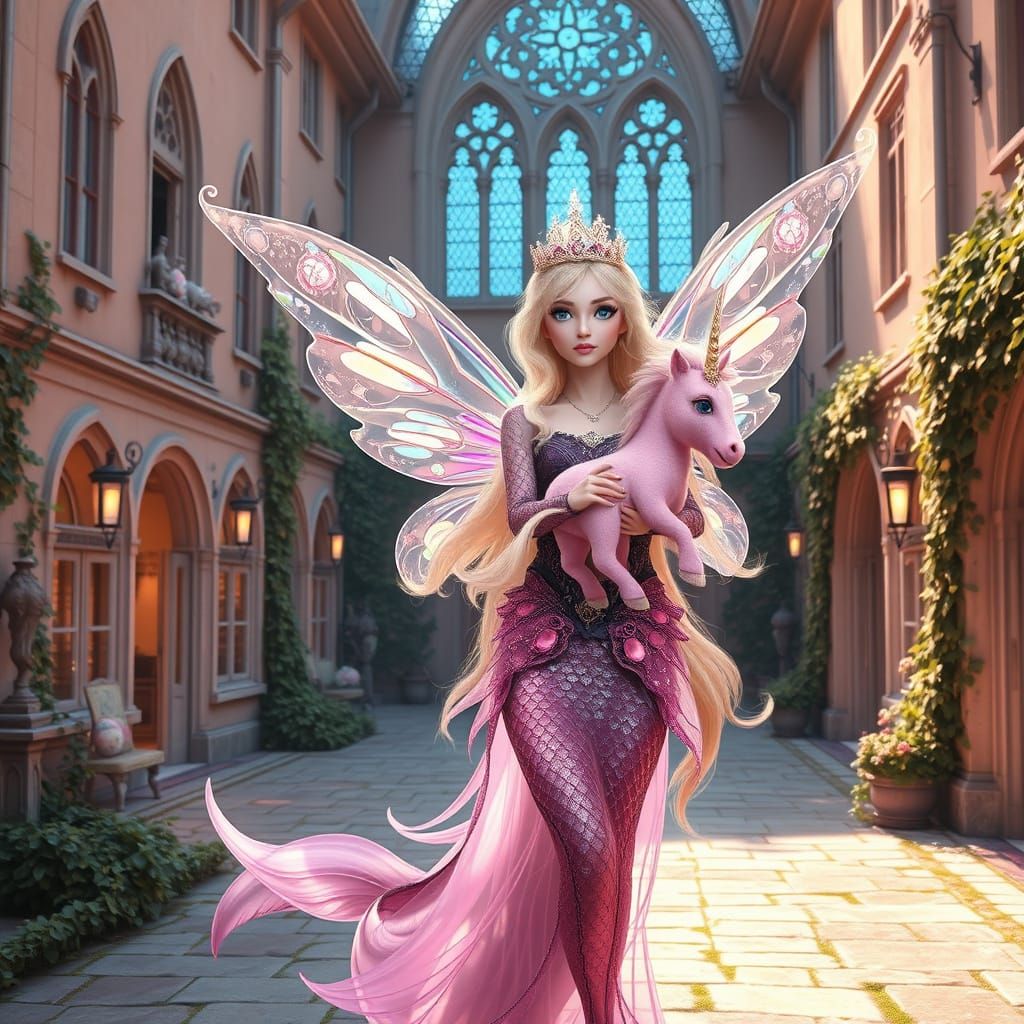 Enchanted Fairy Mermaid Princess in Norwegian Castle