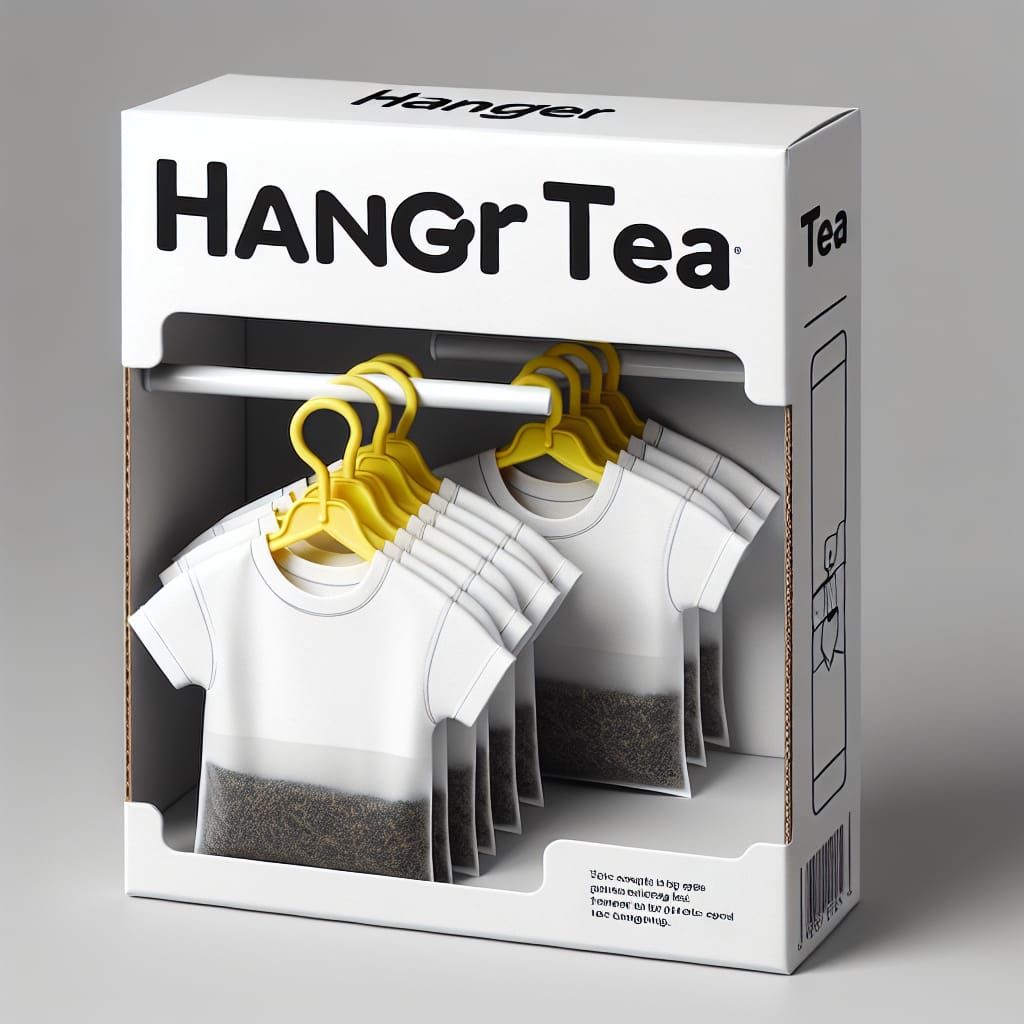 a creative tea packaging concept called 'Hanger Tea.'
