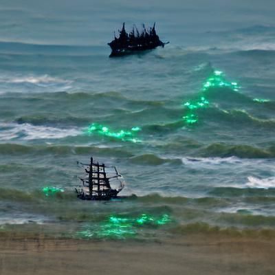 AI Generated Image of a Boat on Water