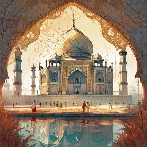 Majestic Taj Mahal Digital Rendering