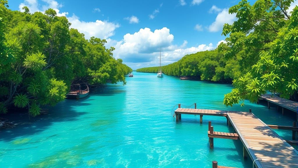 Morrocoy Park, Venezuela: Impressionist Turquoise Waterscape