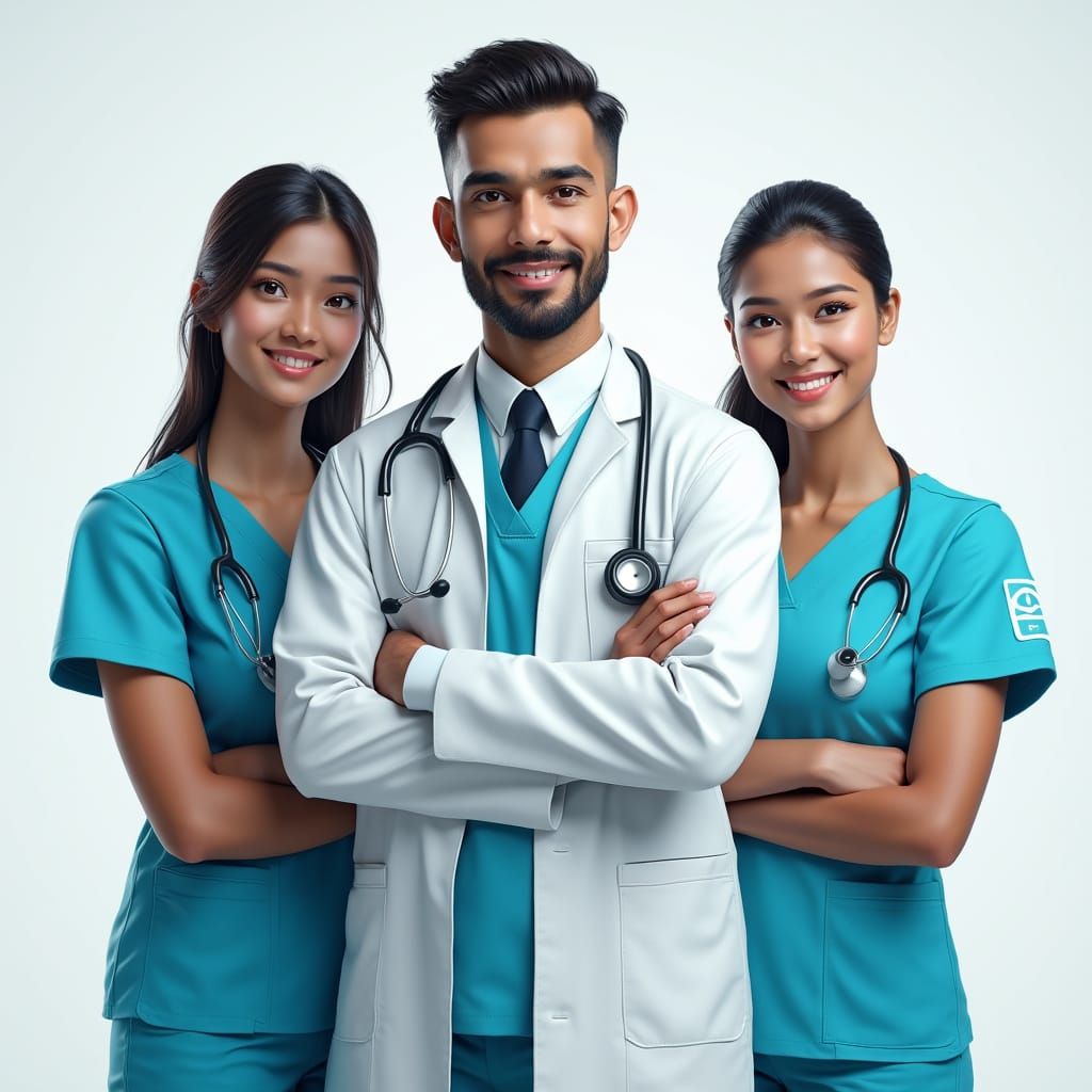 Sri Lankan Medical Professionals in Caribbean Blue
