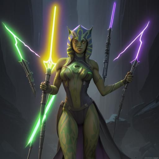 Ahsoka as She-Hulk: Detailed Fantasy Concept Art