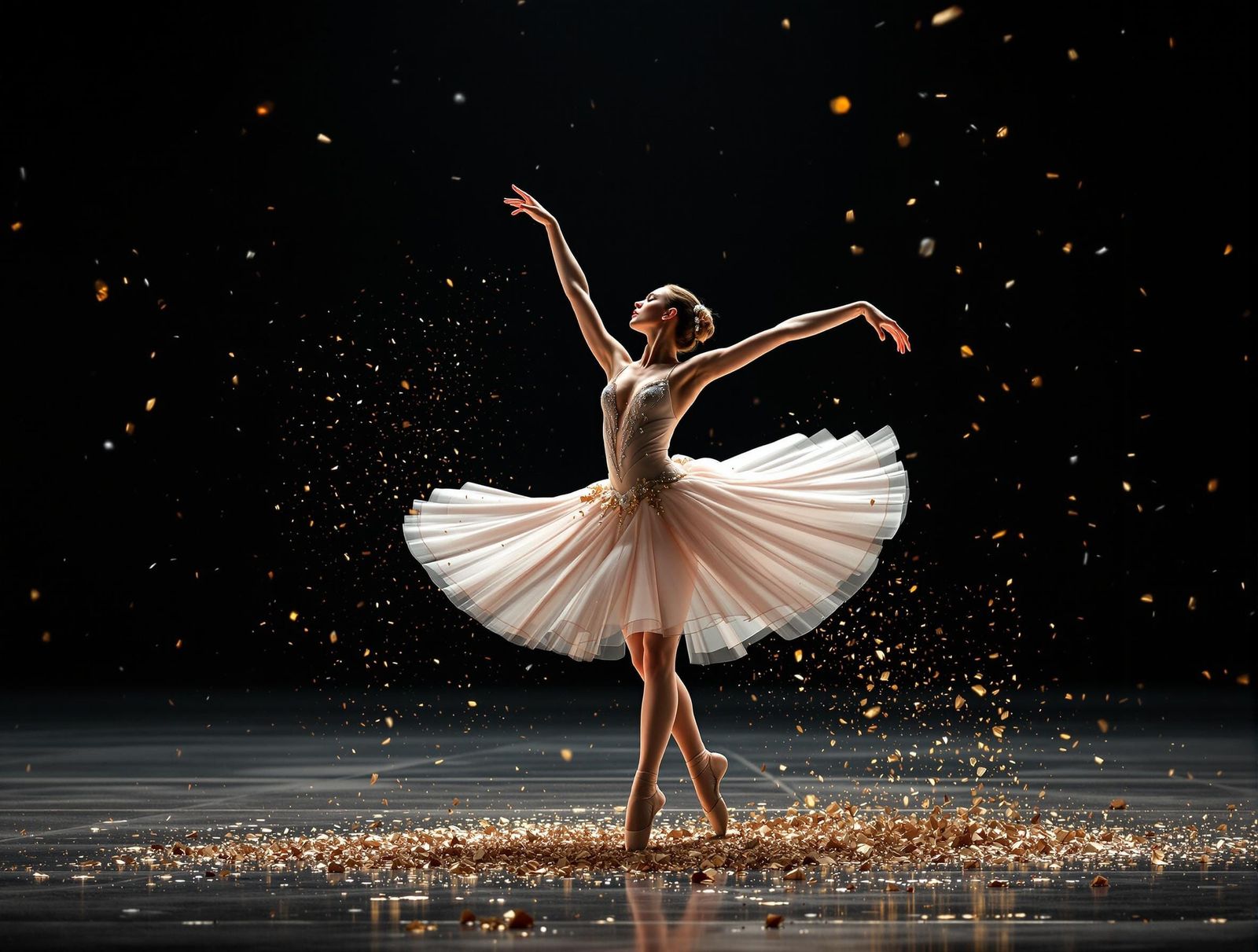Hyperrealistic Ballet Dancer in Pirouette