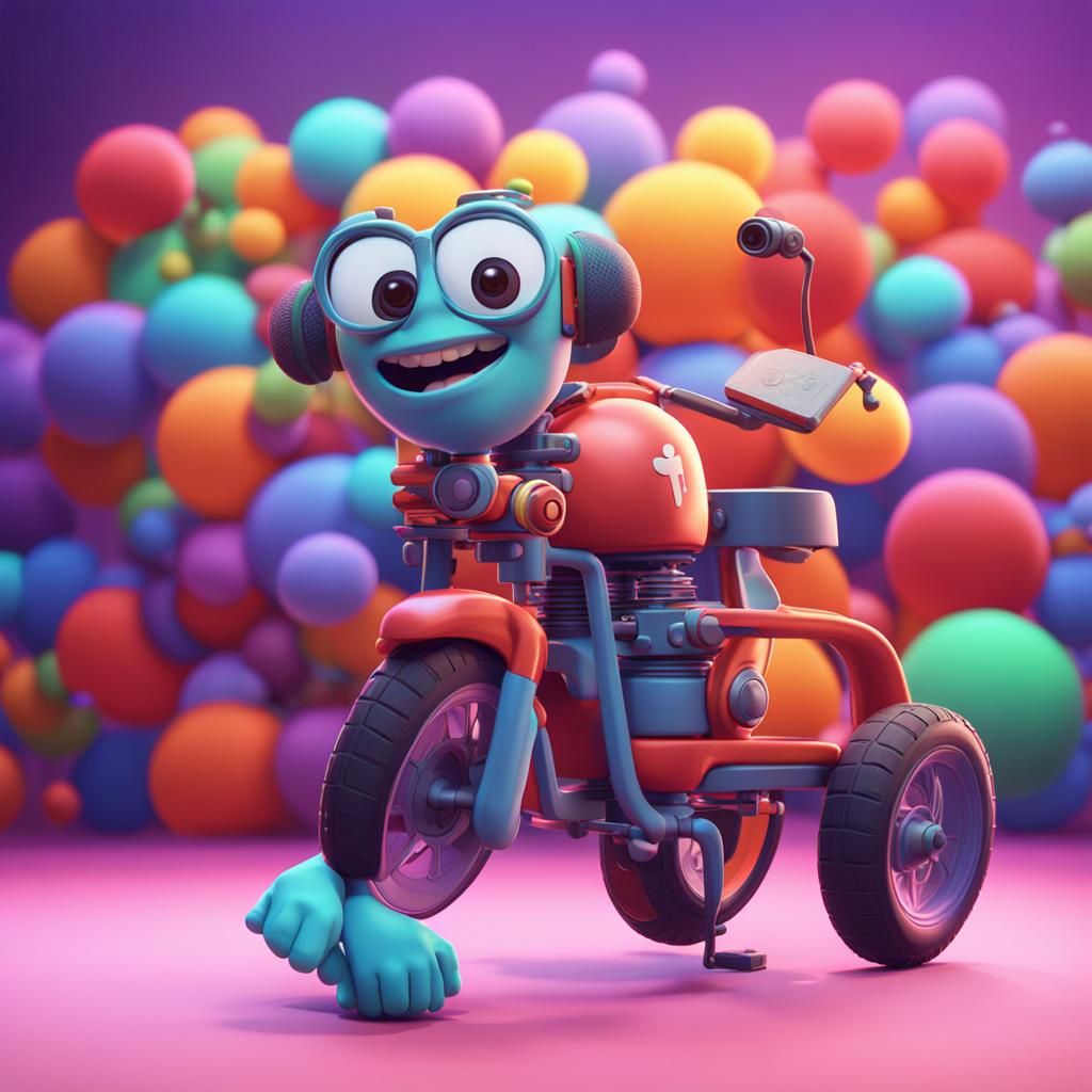 TikTok Logo in Pixar Disney 3D Style