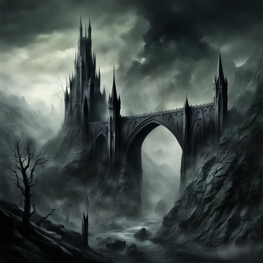 Minas Morgul: Gothic Tower in Amandine van Ray Style