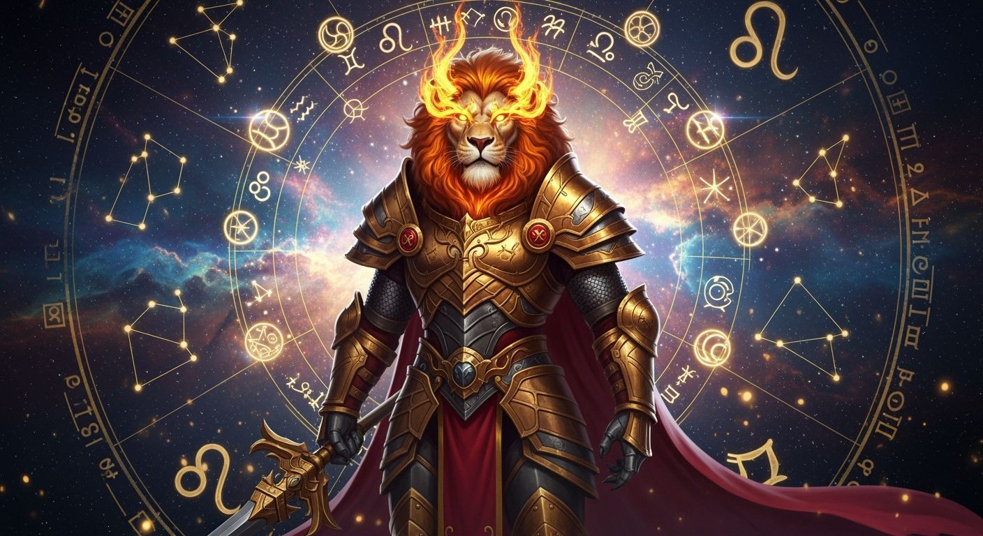 Leo Zodiac Guardian in Regal Armor