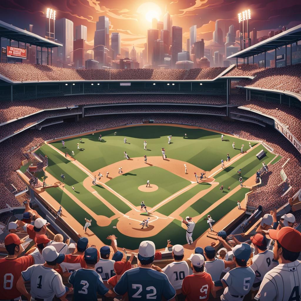 It's all action in the stadium with the capacity crowd as the baseball game becomes very tense