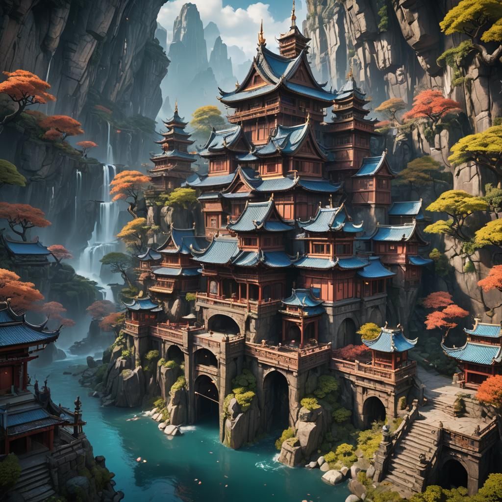 Fantastical Matte Painting with Intricate Details