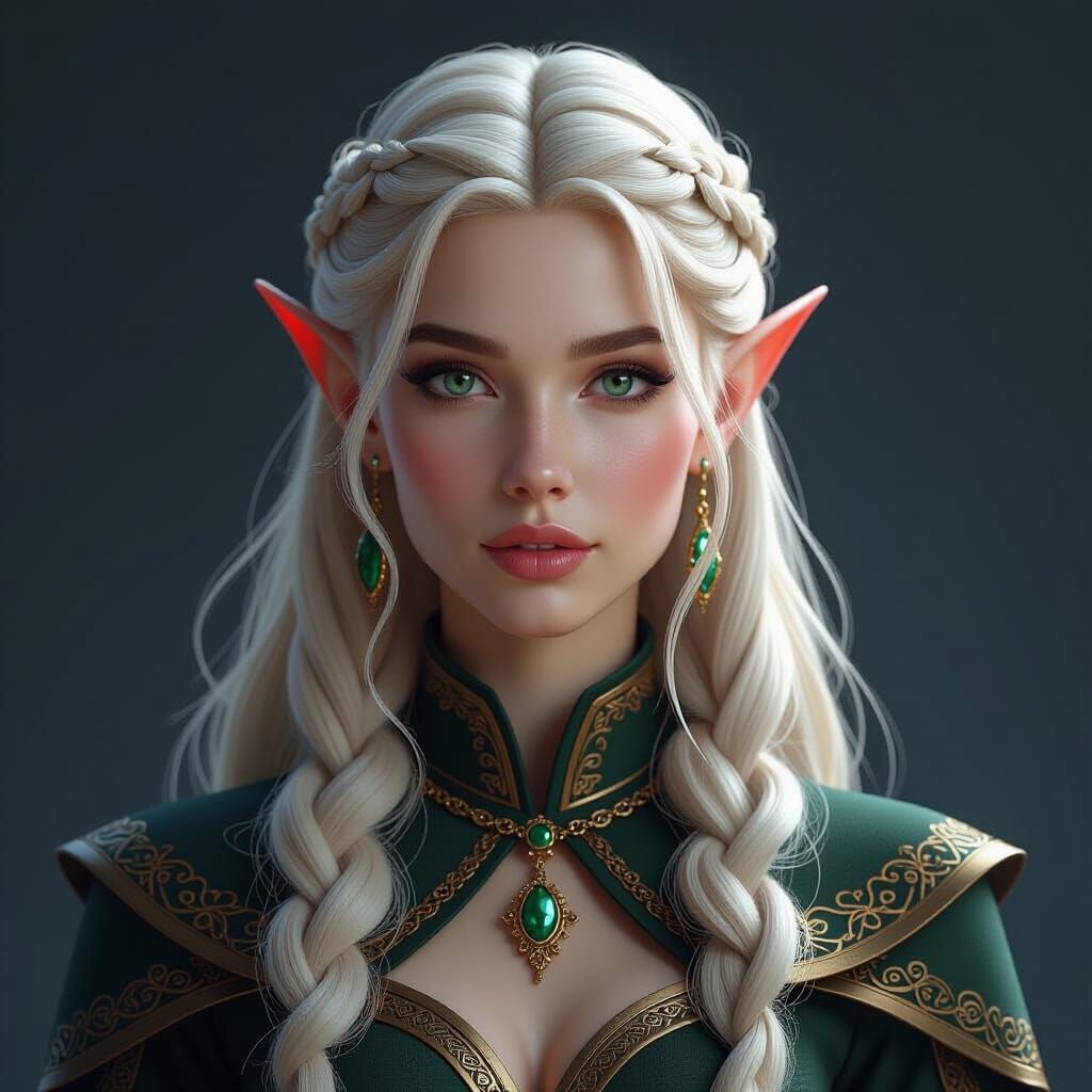 Elven Beauty in Monochromatic Modern Elvenwear