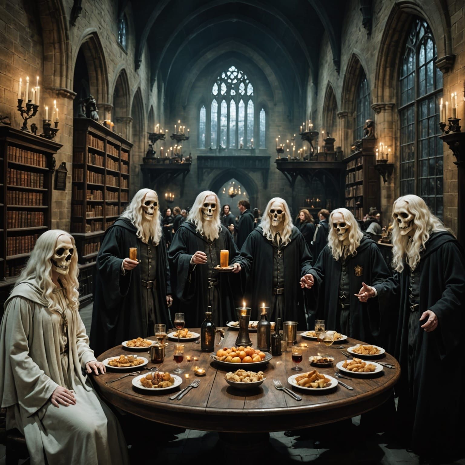 Magical Hogwarts Ghosts in Midsummer Masquerade