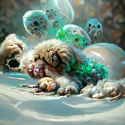 Decaying Death Guard Puppy with Tentacles