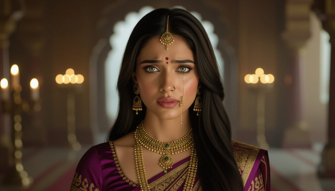 Queen Mallika's Silent Heartbreak in Ancient Palace