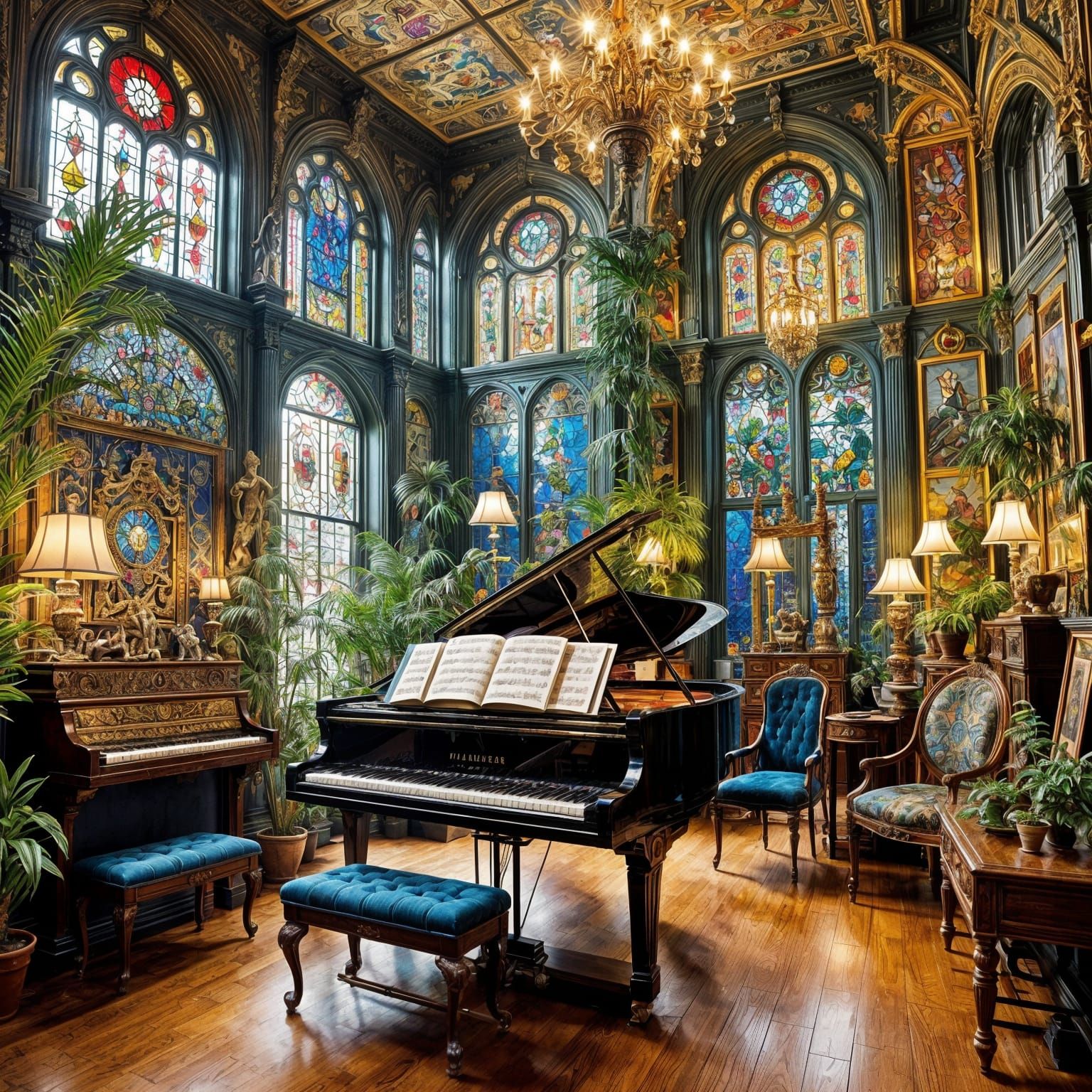 Luxurious Decadent Study in Maximalist Style