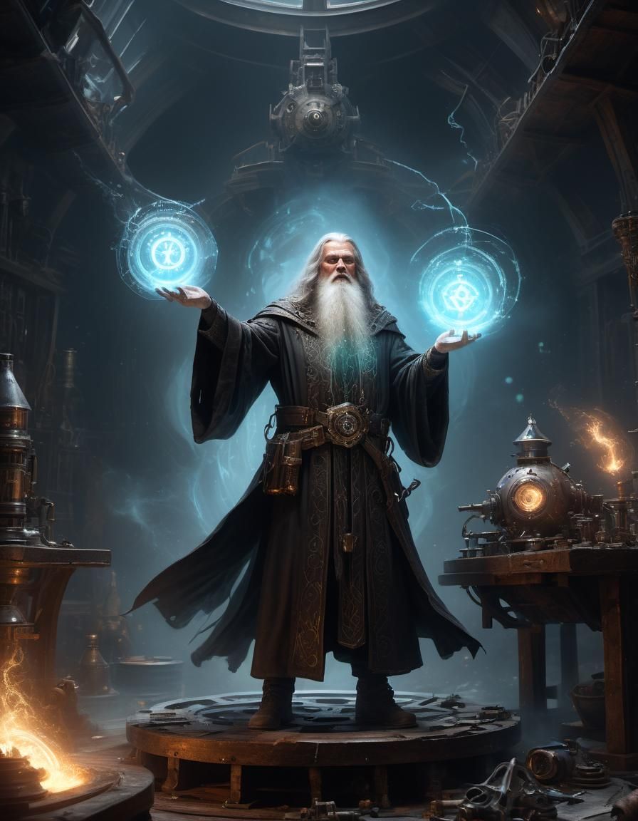 Mechanical Wizard in Wicked Workshop, Guweiz Style